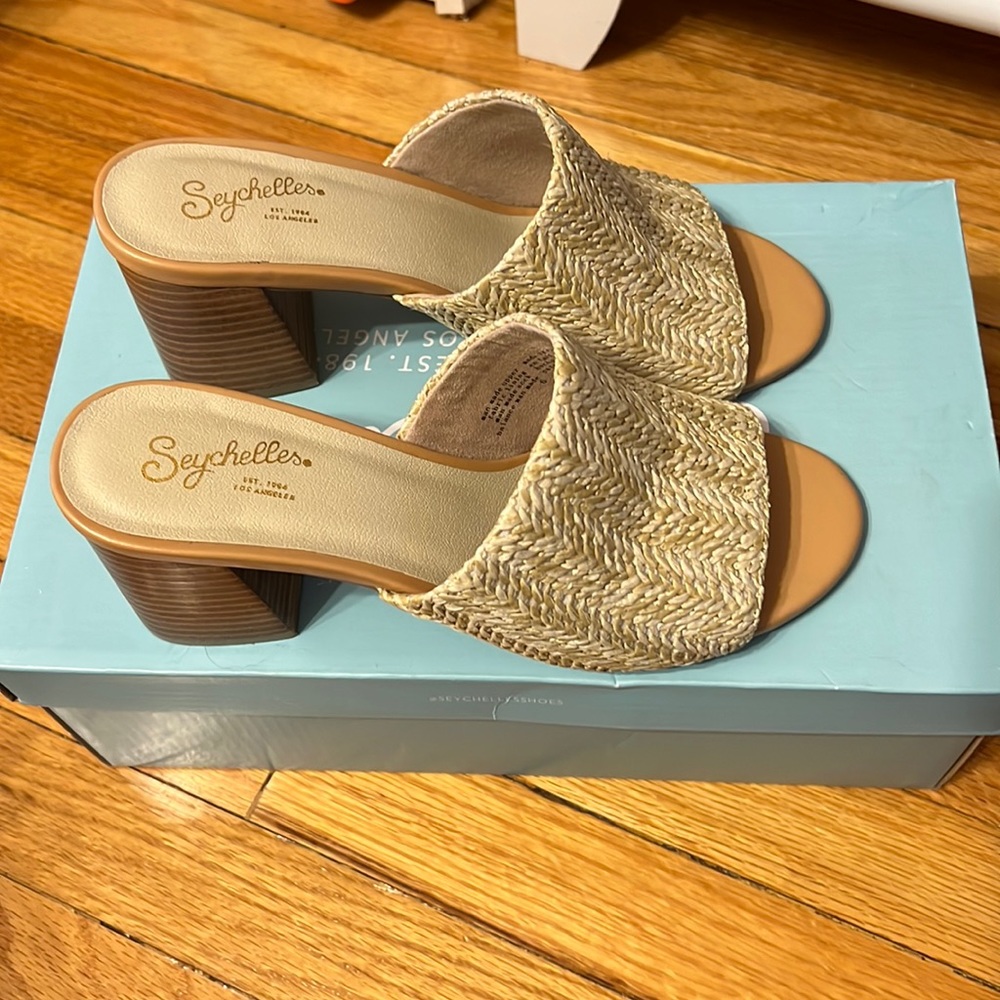 Seychelles heeled nude sandal